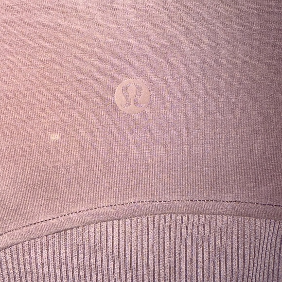 77. Lululemon Brushed Softstreme Ribbed Half Zip in Espresso - Picture 4 of 6